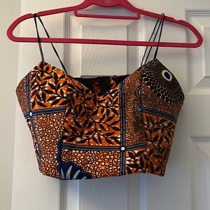 Print bustier top!